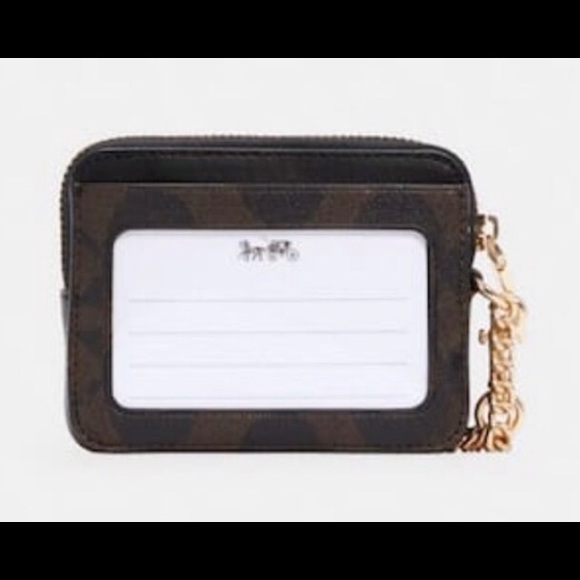 COACH, Signature Corner Zip Card Case - Picture 2 of 5